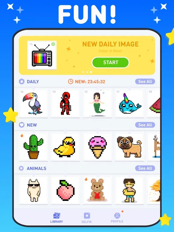 LAMA: Pixel Art Coloring Book iPad 应用截图