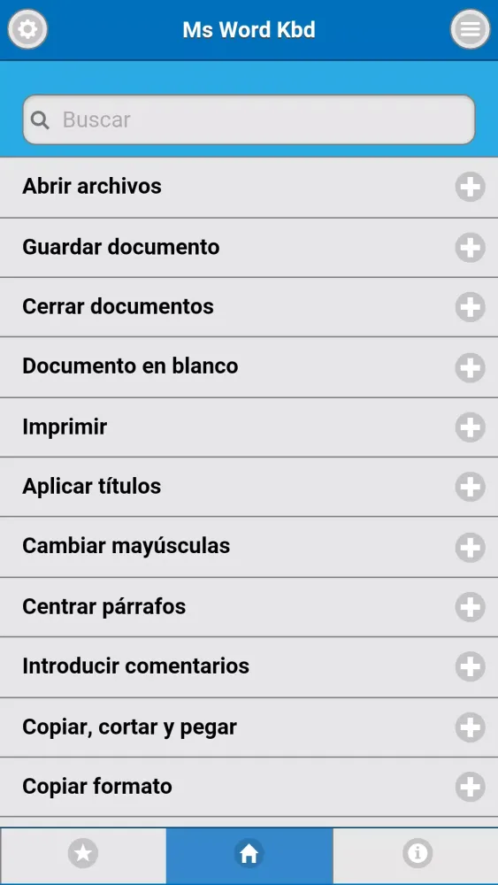 Capturas de pantalla de Trucos de Word atajos de Teclado