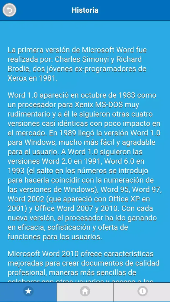 Capturas de pantalla de Trucos de Word atajos de Teclado