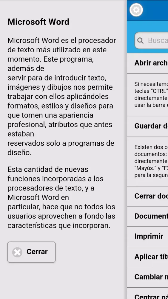 Capturas de pantalla de Trucos de Word atajos de Teclado