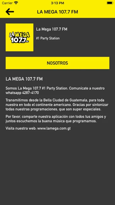 Скриншоты La Mega 107.7 FM