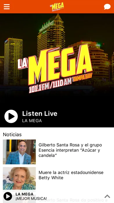 La Mega Tampa 101.1FM & 1110AM Ekran Görüntüleri