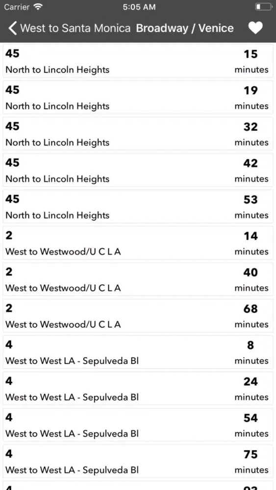 Los Angeles Metro Bus Tracker应用截图