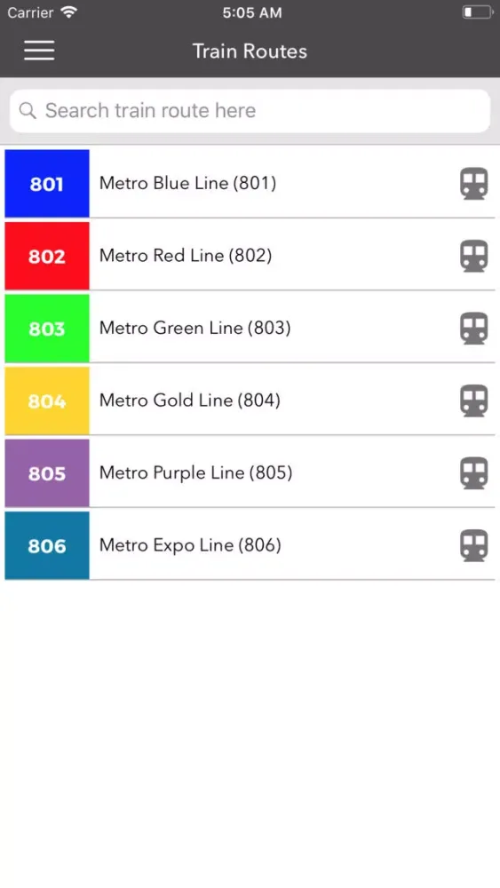 Los Angeles Metro Bus Tracker应用截图