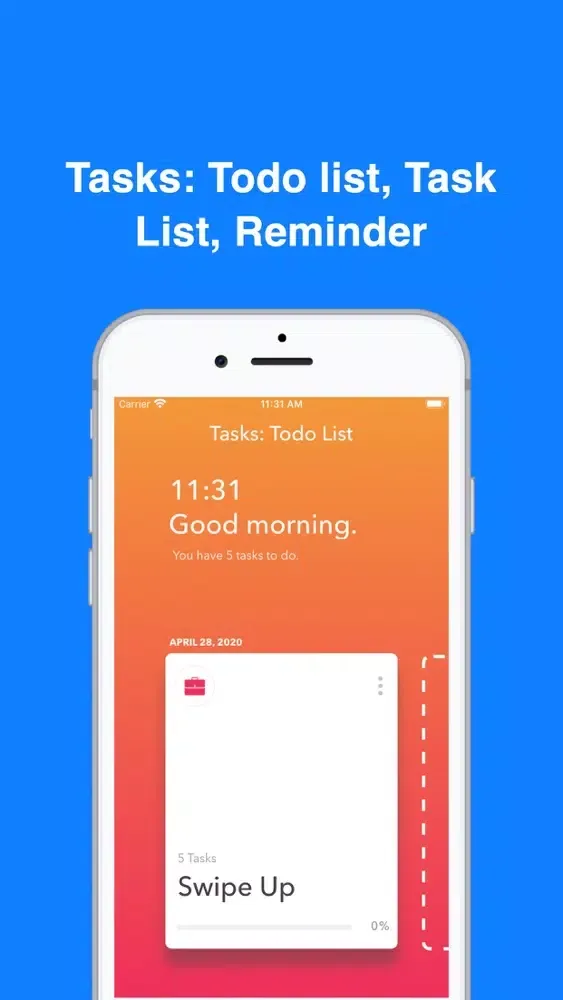 Tasks: Todo list スクリーンショット