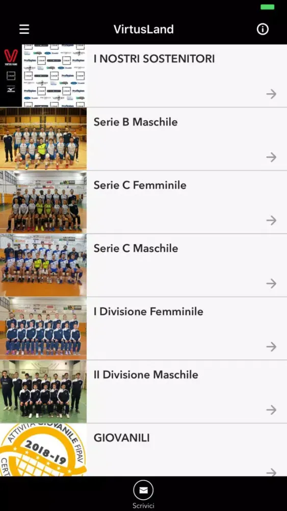Capturas de tela do Virtus Volley Fano