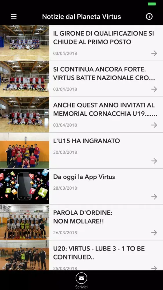 Capturas de tela do Virtus Volley Fano