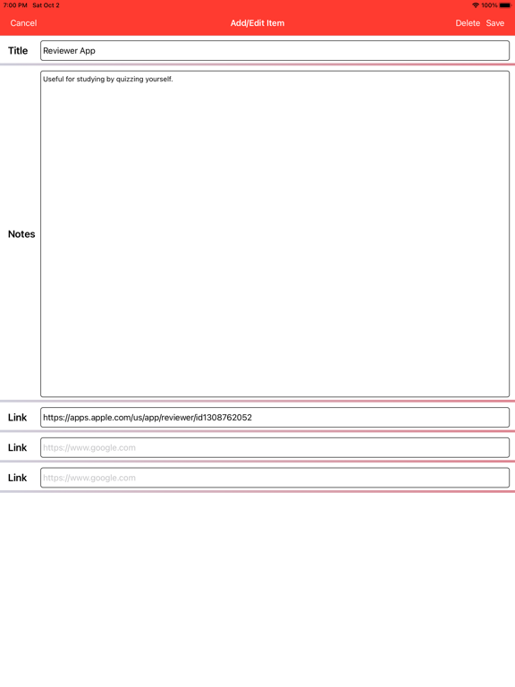 Скриншоты Reviewer iPad 
