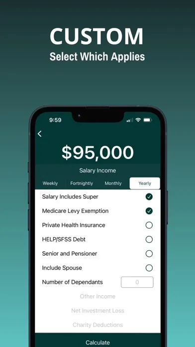 Tax Calc Aussie Screenshots