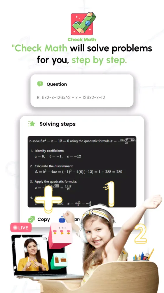 xMath: AI Homework Helper Screenshots