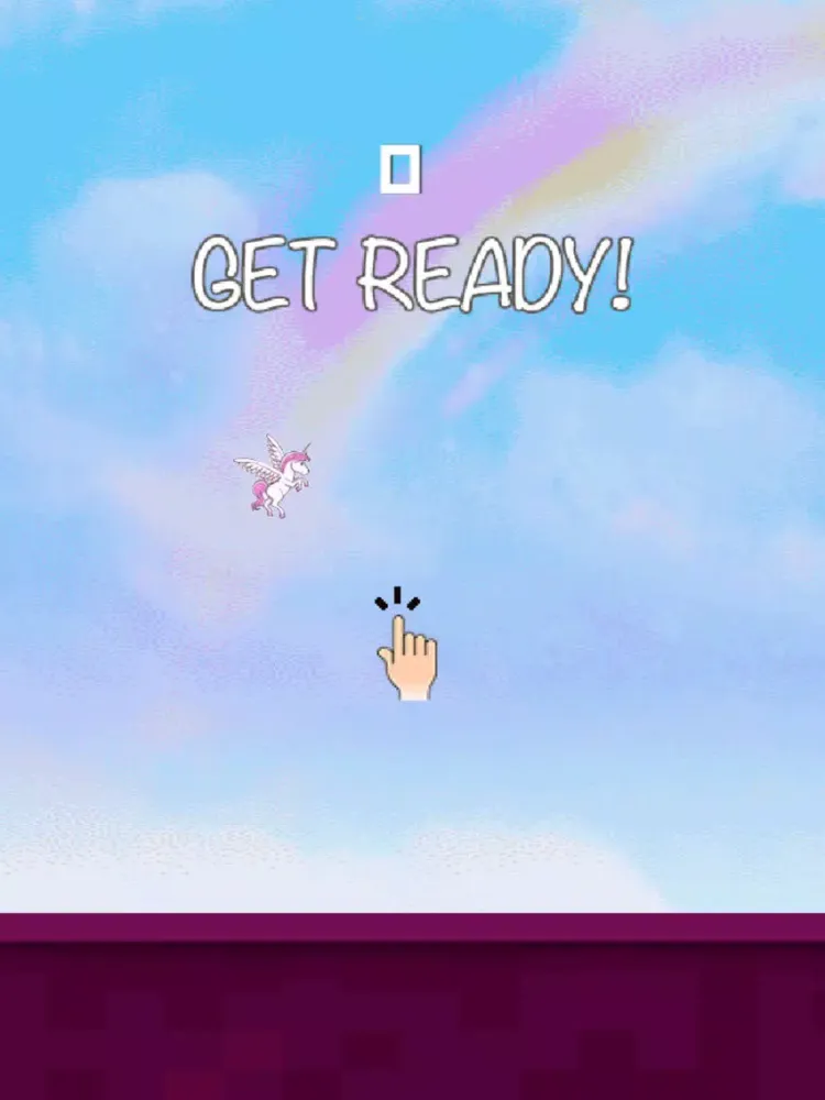 Flappy Unicorn - Rainbow Games Feat. The Robot Unicorn Attack Bird From The Year 2048 iPad Screenshots