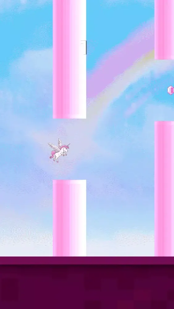 Flappy Unicorn - Rainbow Games Feat. The Robot Unicorn Attack Bird From The Year 2048 Screenshots