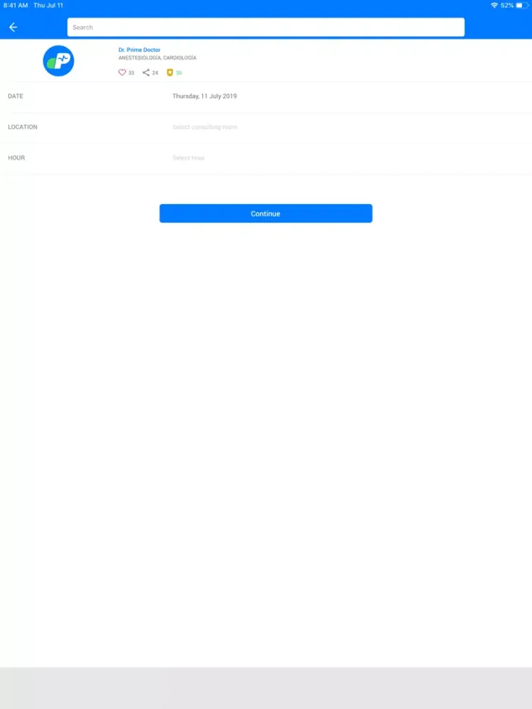 PrimeDoctor iPad  स्क्रीनशॉट