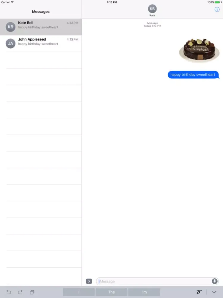 Sweetie Cake Stickers Messages iPad  Screenshots