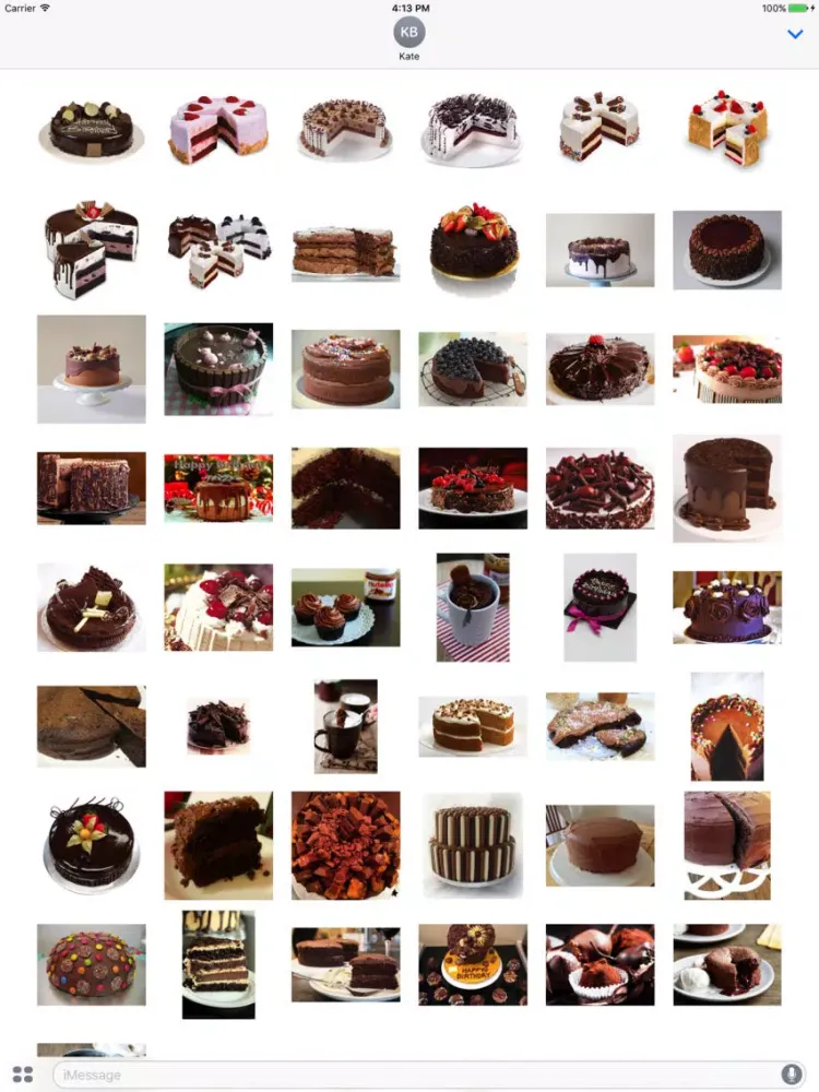 Sweetie Cake Stickers Messages iPad  Screenshots