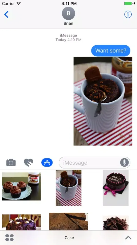 Sweetie Cake Stickers Messages Screenshots