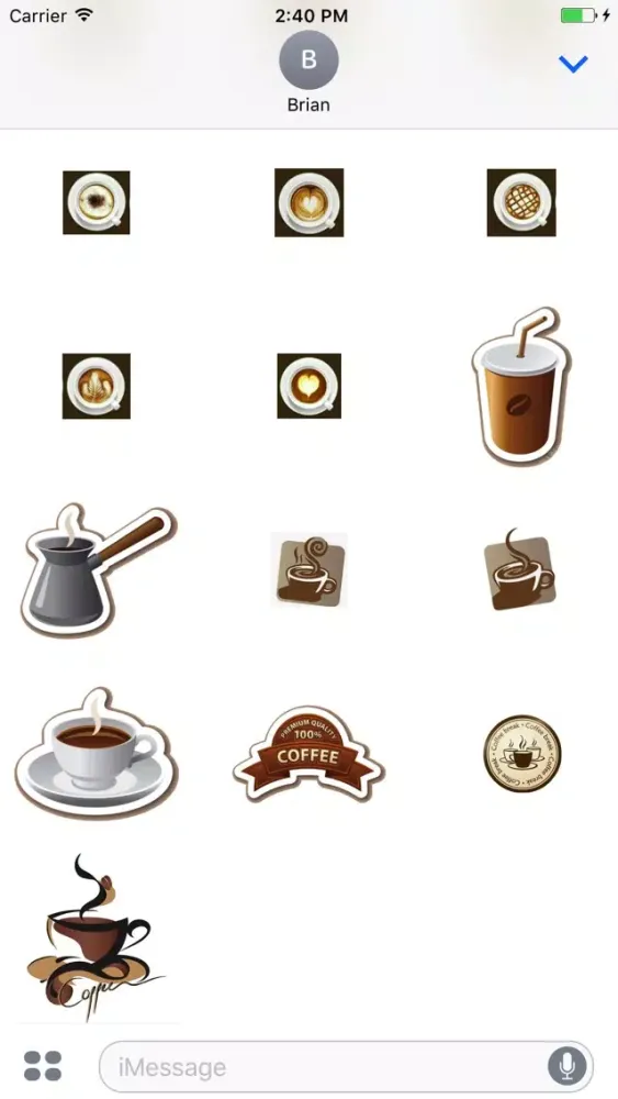 Coffee w Me Stickers Ekran Görüntüleri