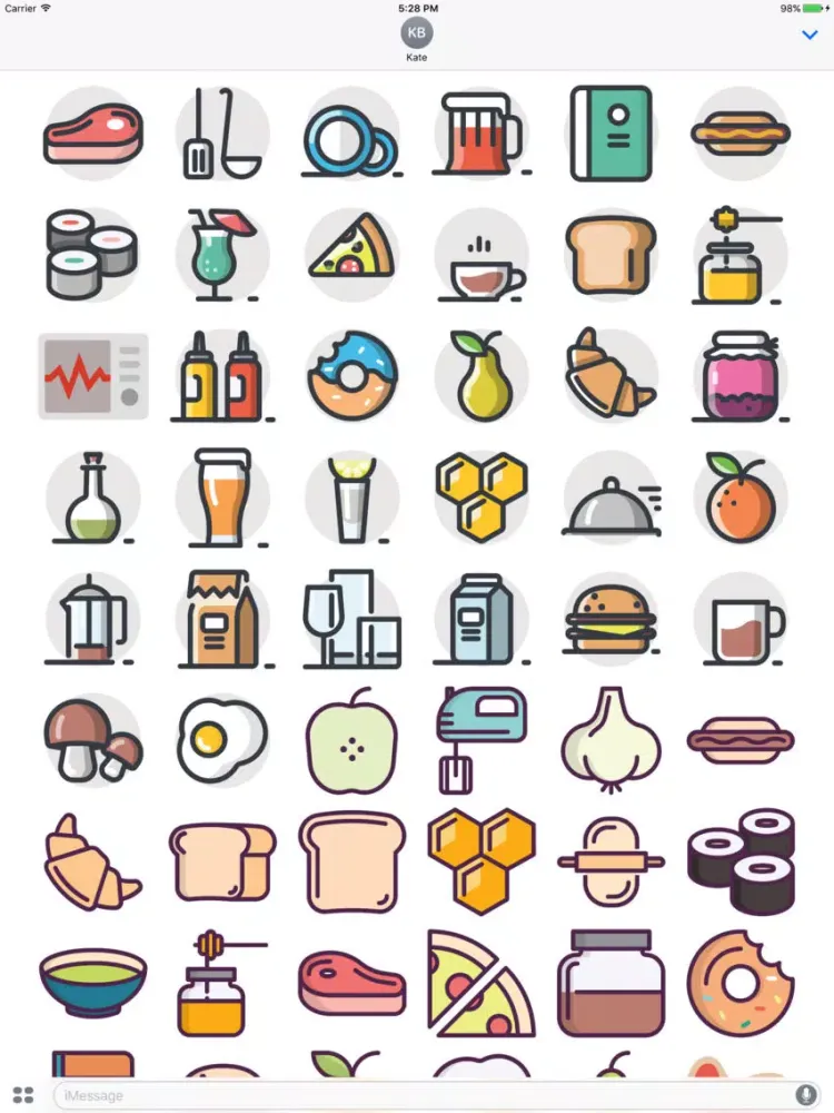 ภาพหน้าจอของ Sweetie Cooking Stickers Message iPad 