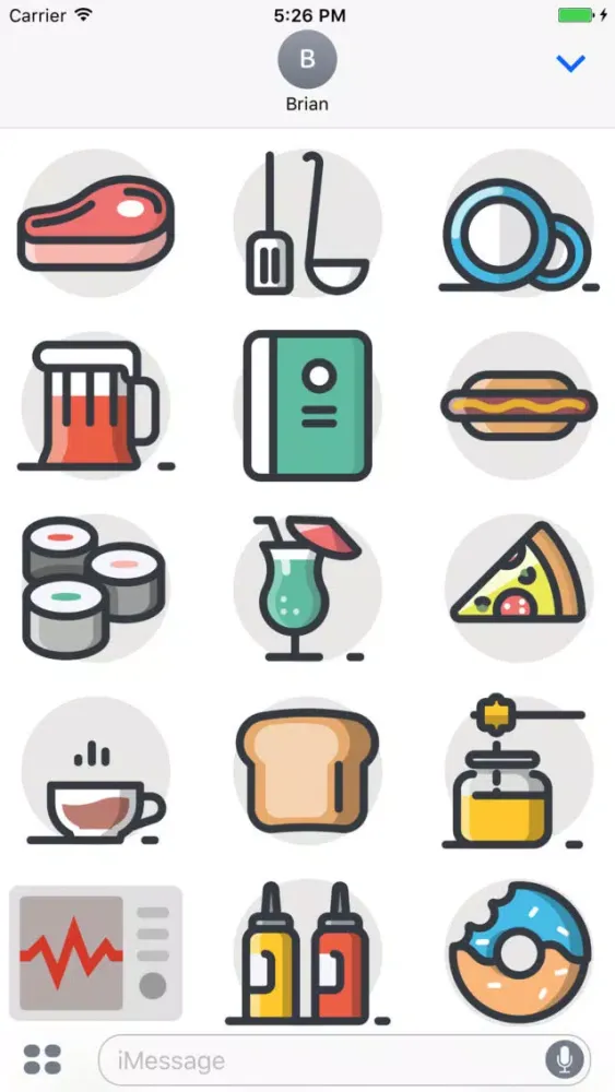 ภาพหน้าจอของ Sweetie Cooking Stickers Message