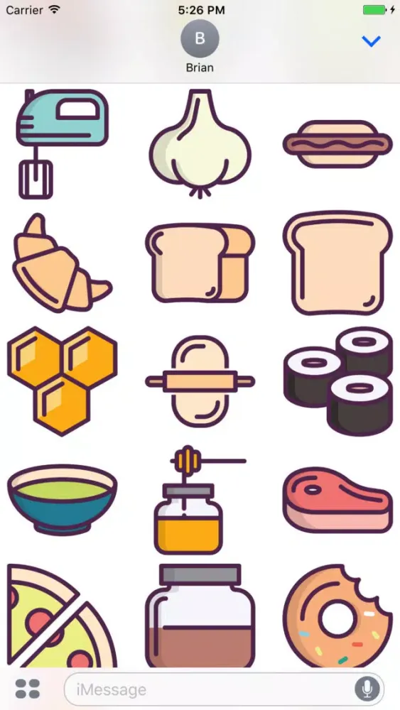 ภาพหน้าจอของ Sweetie Cooking Stickers Message