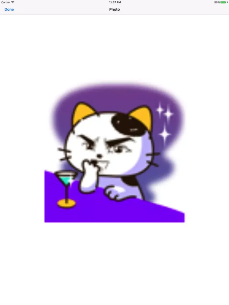 Fun Yellow Ear Cat Stickers iPad  স্ক্রিনশট