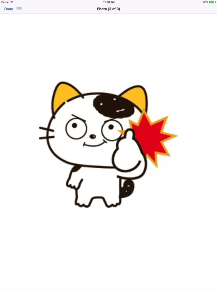 Fun Yellow Ear Cat Stickers iPad  স্ক্রিনশট