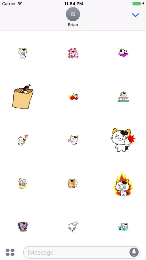 Fun Yellow Ear Cat Stickers স্ক্রিনশট