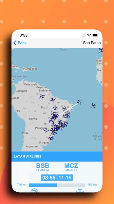 Ảnh chụp màn hình của Tracker For LATAM Airlines