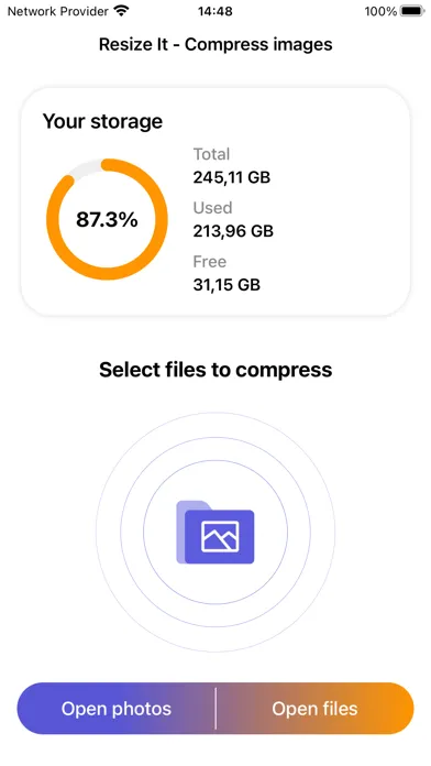 ภาพหน้าจอของ Resize it - compress any image