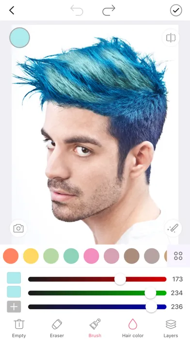 i Hairstyle-hair color changer 스크린샷