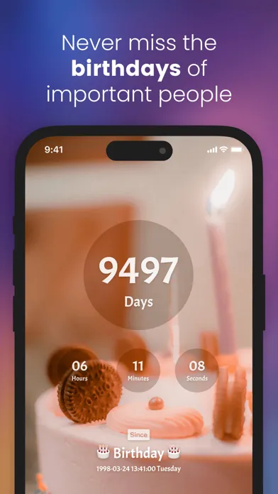 Countdown: Reminder & Widget Screenshots