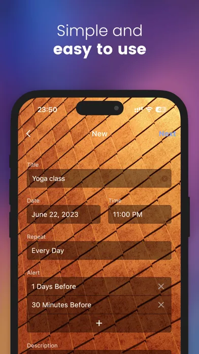 Countdown: Reminder & Widget Screenshots
