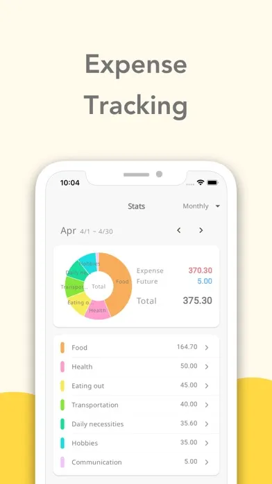 Capturas de tela do ExpenseTracking - Very simple