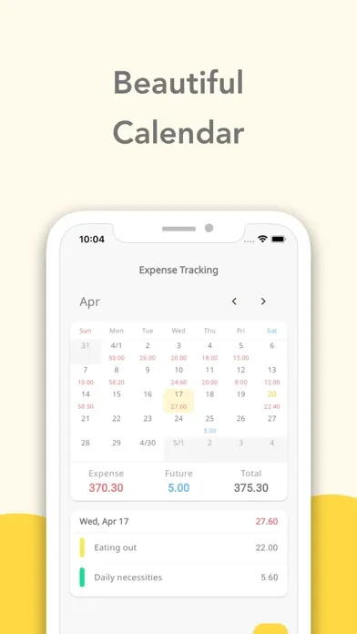 Capturas de tela do ExpenseTracking - Very simple