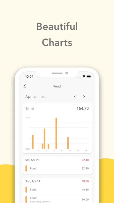 Capturas de tela do ExpenseTracking - Very simple