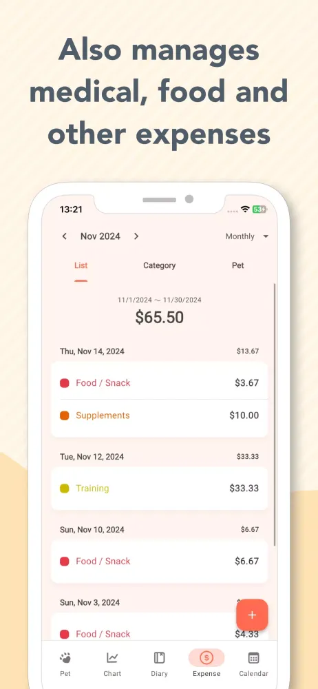 PetNotePlus - Pet care tracker Screenshots
