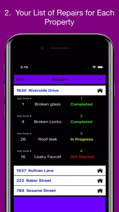 Tangkapan skrin Tarpley's Maintenance Tracker