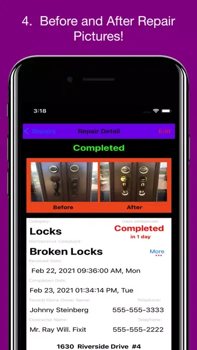 Tangkapan skrin Tarpley's Maintenance Tracker