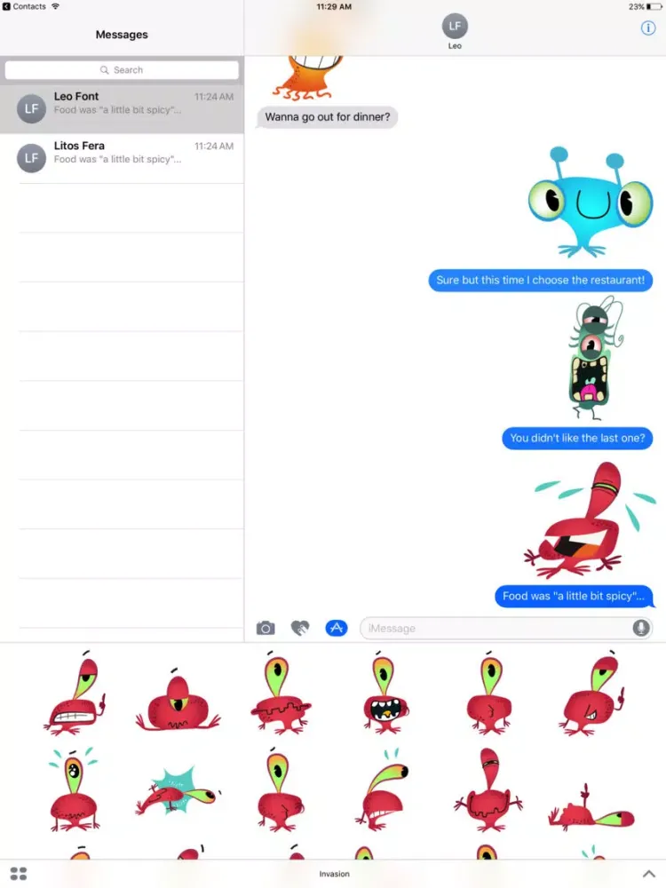 Alien Invasion iMessage Sticker Pack by Litosfera iPad  Screenshots