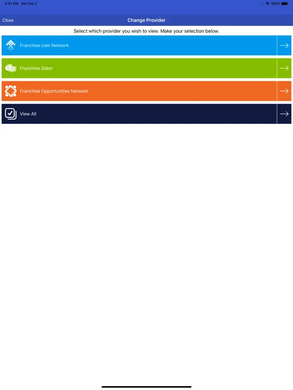 Capturas de pantalla de Franchise Insights iPad 