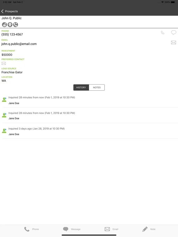 Capturas de pantalla de Franchise Insights iPad 