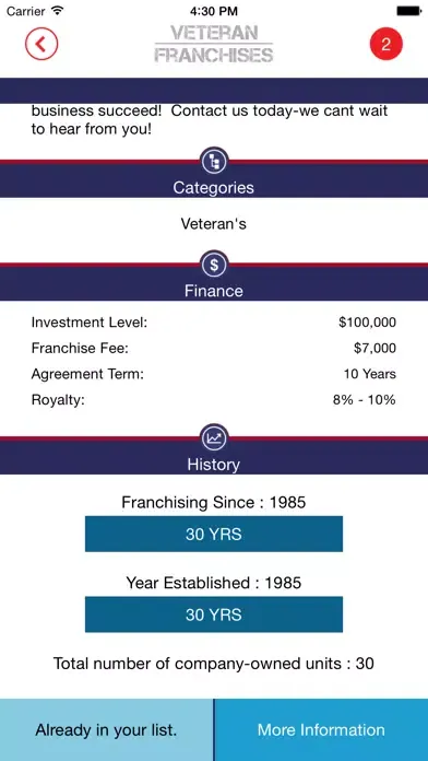 Captures d'écran de Veteran Franchises