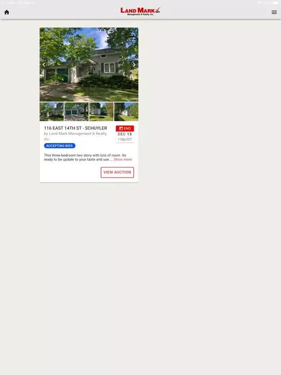Capturas de tela do Land Mark Management & Realty iPad 