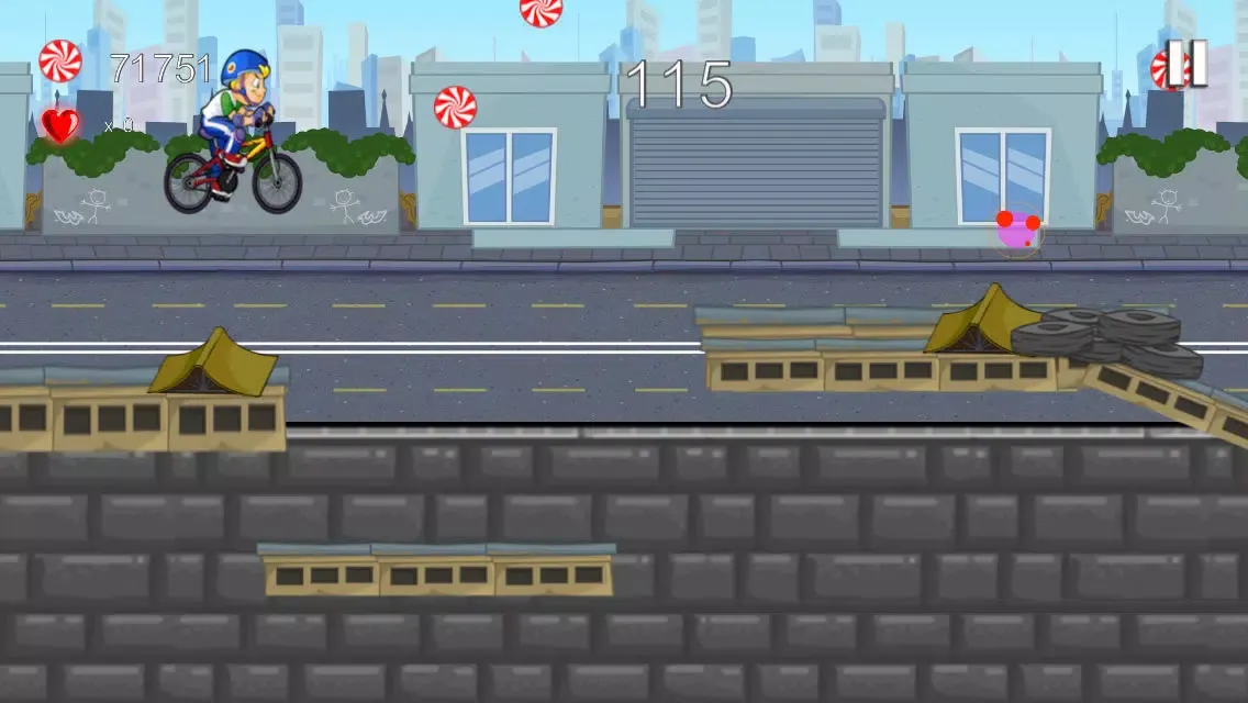 ภาพหน้าจอของ Down-Town Bike-R Dash: BMX Street Jump