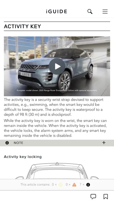 Скриншоты Land Rover iGuide