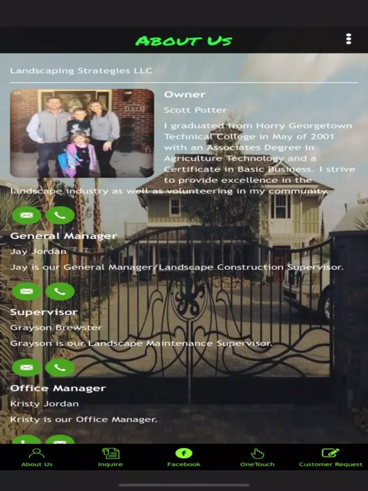 Captures d'écran de Landscaping Strategies LLC iPad 