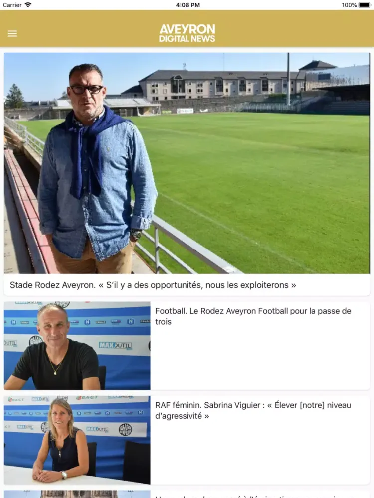 Aveyron Digital News iPad  Screenshots