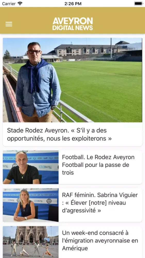 Aveyron Digital News Screenshots