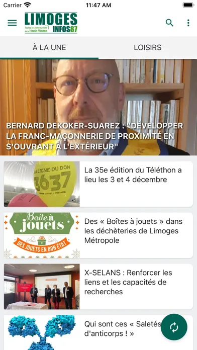 Captures d'écran de Limoges Infos 87