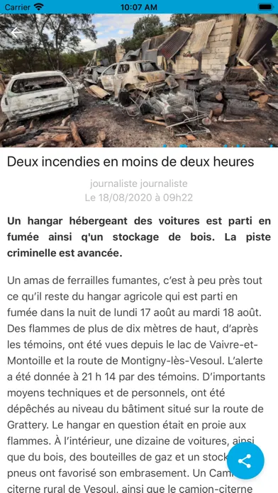 Capturas de tela do La Presse de Vesoul